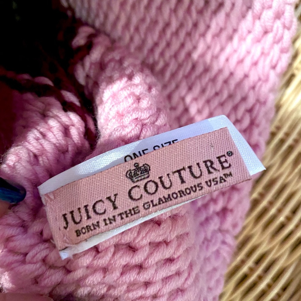 (SOLD ON DEPOP NOT FOR SALE) NWOT Vintage Juicy Couture Pink Striped Beanie - Picture 4 of 5